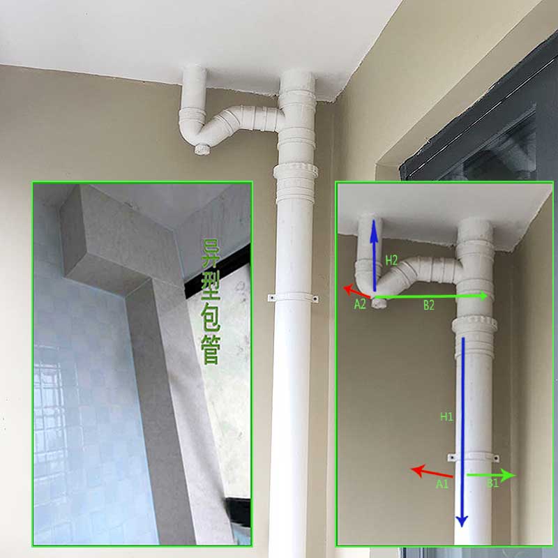 包卫生间下水管包管道包下水管道装饰材料包水管包管子pvc包立管